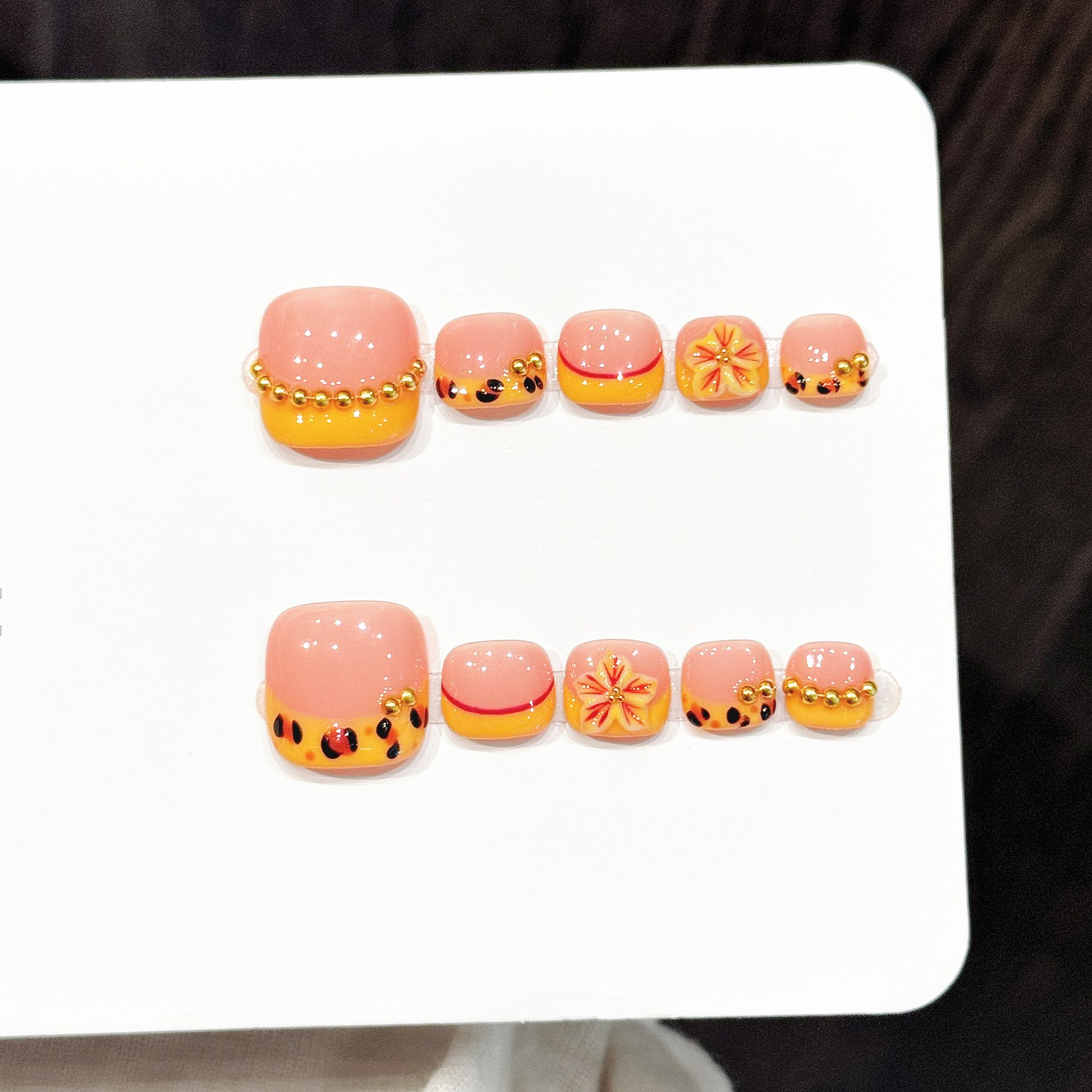 Nail Art Flower - 10pcs Handmade Pressed Foot Nails Art,