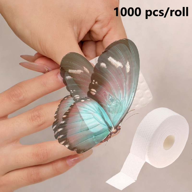 Nail Art Remove - 1000Pcs/Roll Thin Nail Remover Cotton Disposable