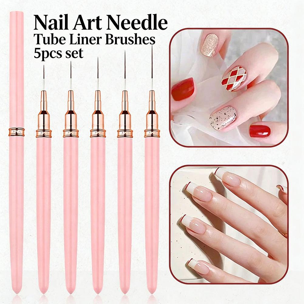 5PCS Nail Art Liner Brush Set  - Nail Gel Polish Set incelemesi ve fiyatı