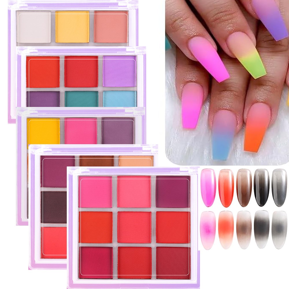 4/6/9Colors Nail Pigment Palet - Nail Art Ombre Glitter incelemesi ve fiyatı