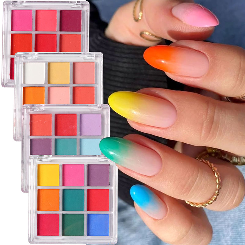 9 Colors Gradient Manicure Nai - Nail Art Ombre Glitter incelemesi ve fiyatı