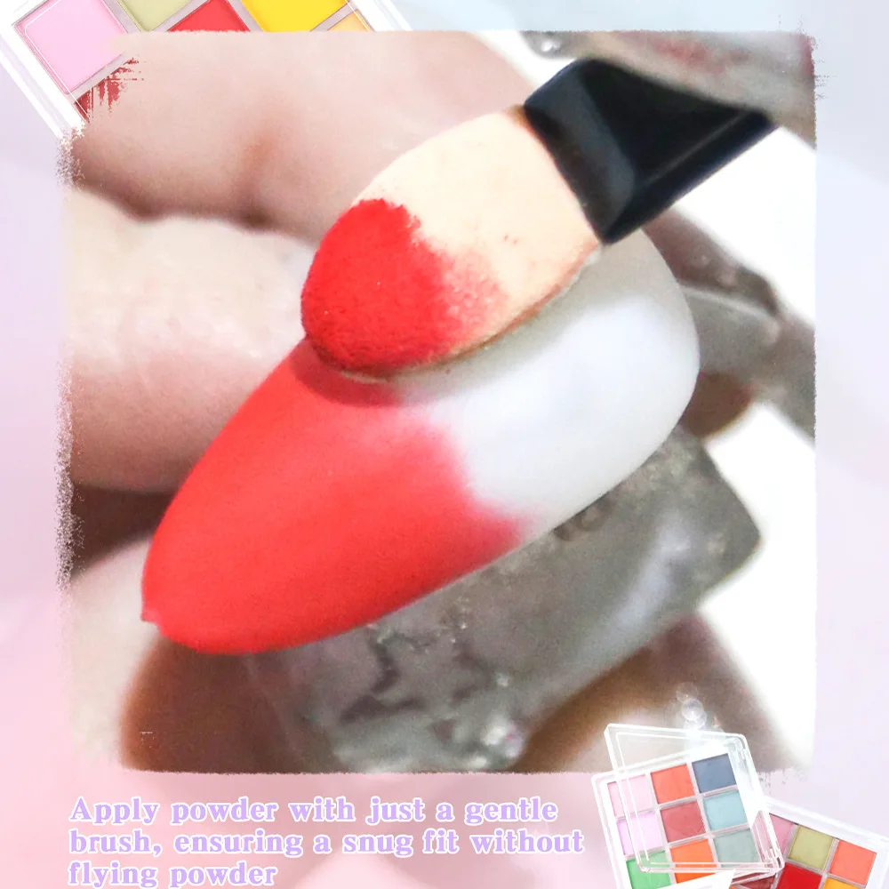 9 Colors Nail Pigment Palette  - Nail Art Ombre Glitter incelemesi ve fiyatı