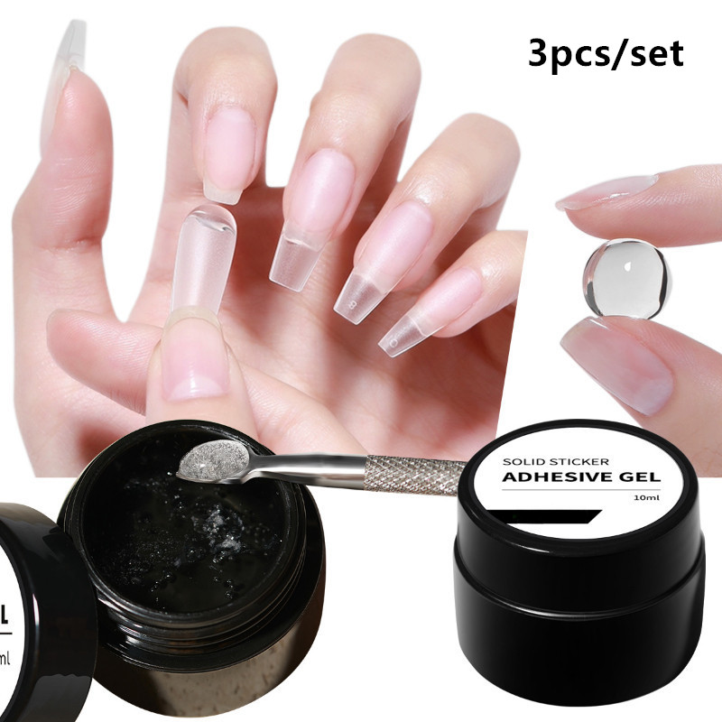 3pcs/set Solid Nail Tips Gel S - Nail Gel Polish Set incelemesi ve fiyatı