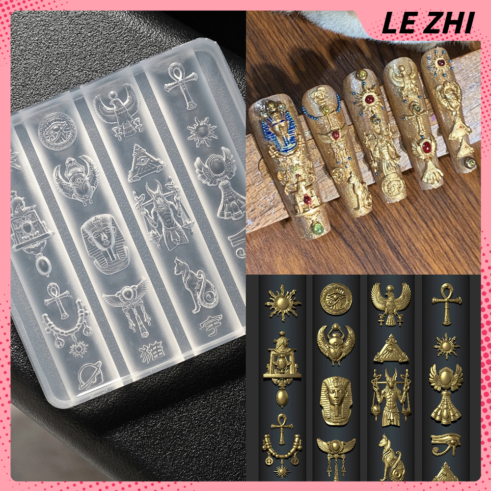1Pcs Vintage Egyptian Style 3D - Nail Art Vintage incelemesi ve fiyatı