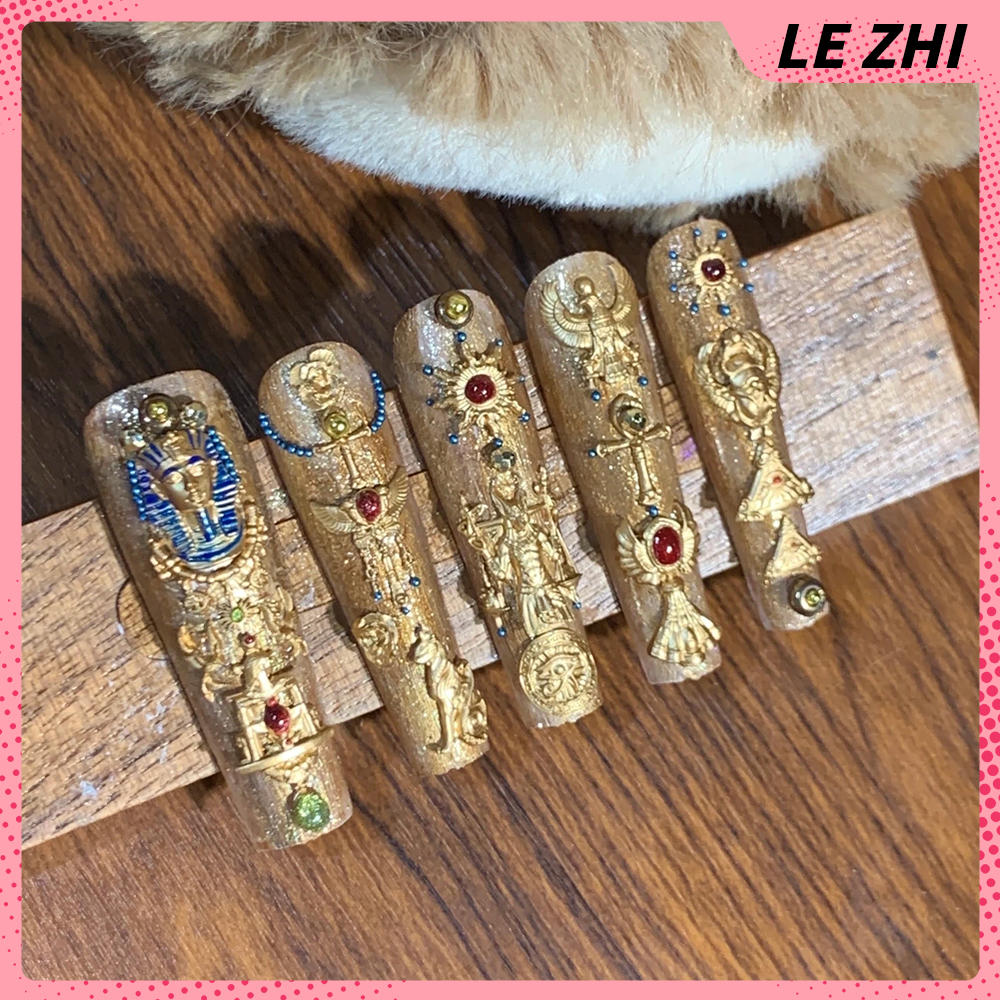 1Pcs Vintage Egyptian Style 3D - Nail Art Vintage incelemesi ve fiyatı
