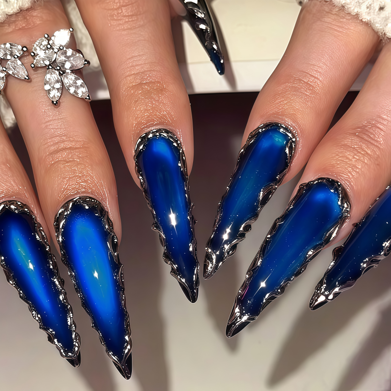 24PCSPurple Press on Nails Med - Nail Art Flower incelemesi ve fiyatı