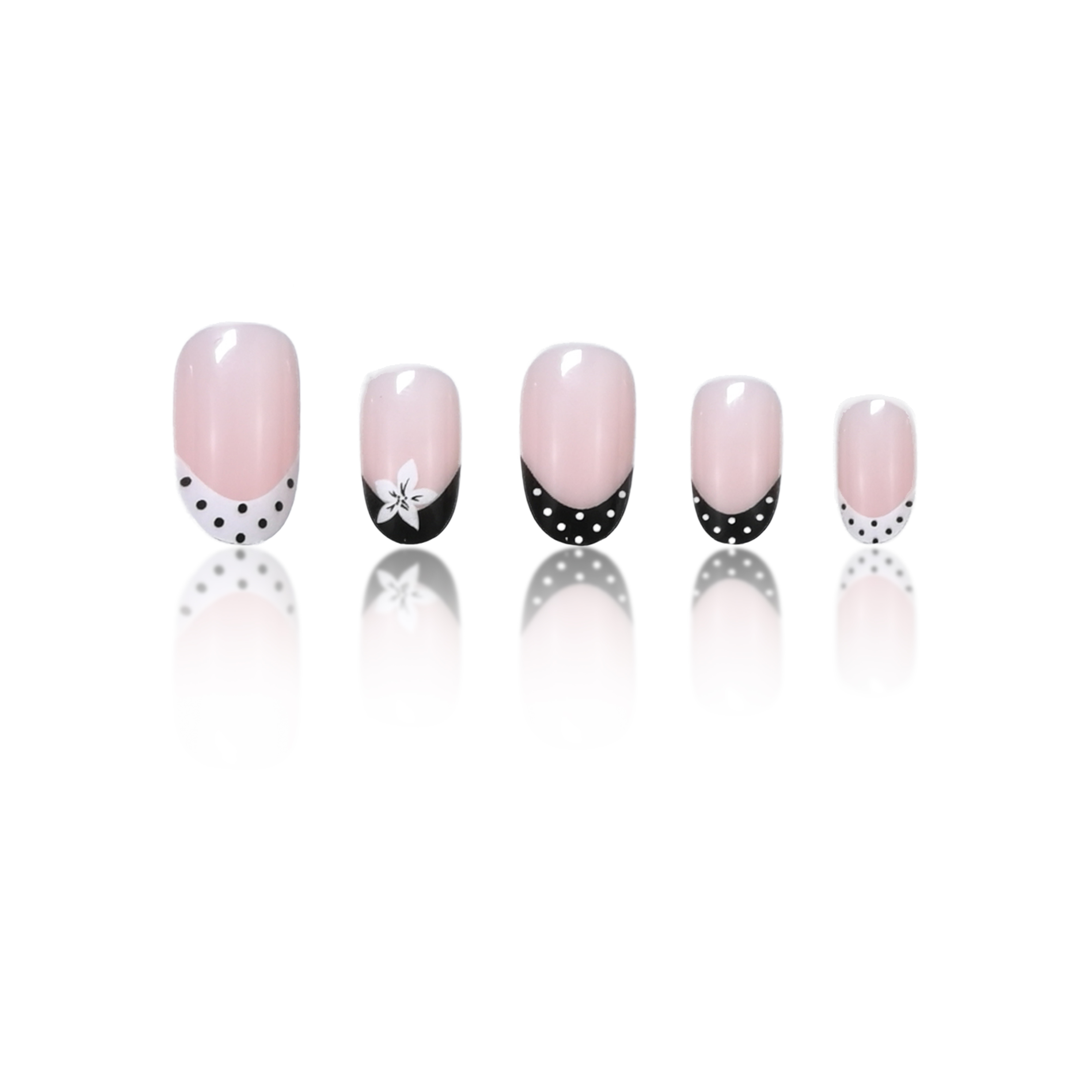 24 handmade short square nails - Nail Art Flower incelemesi ve fiyatı