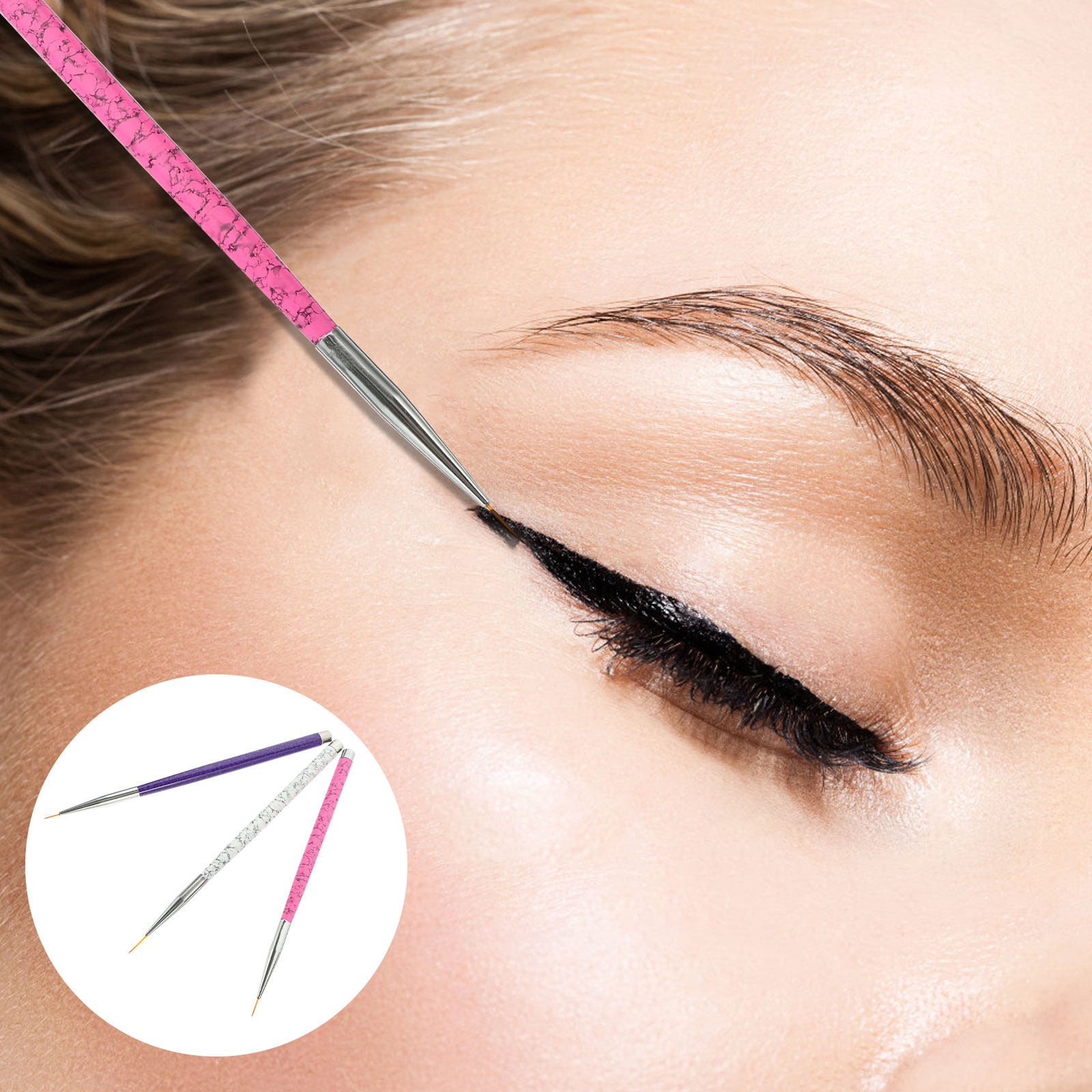 3Pcs Nail Art Liner Brush Pen  - Nail Gel Polish Set incelemesi ve fiyatı