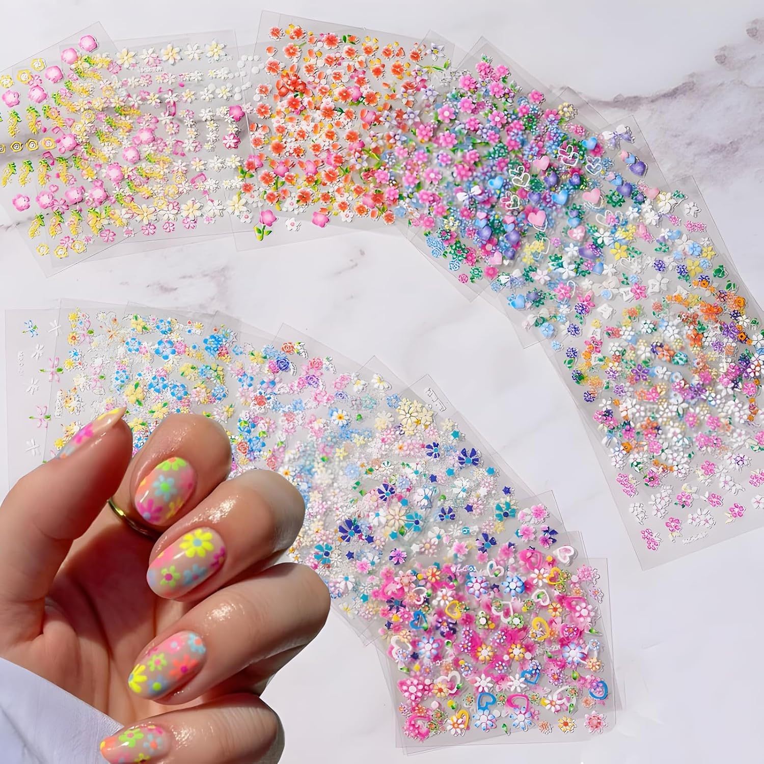 Cute Daisy Flower Nail Art Sti - Nail Art Flower incelemesi ve fiyatı
