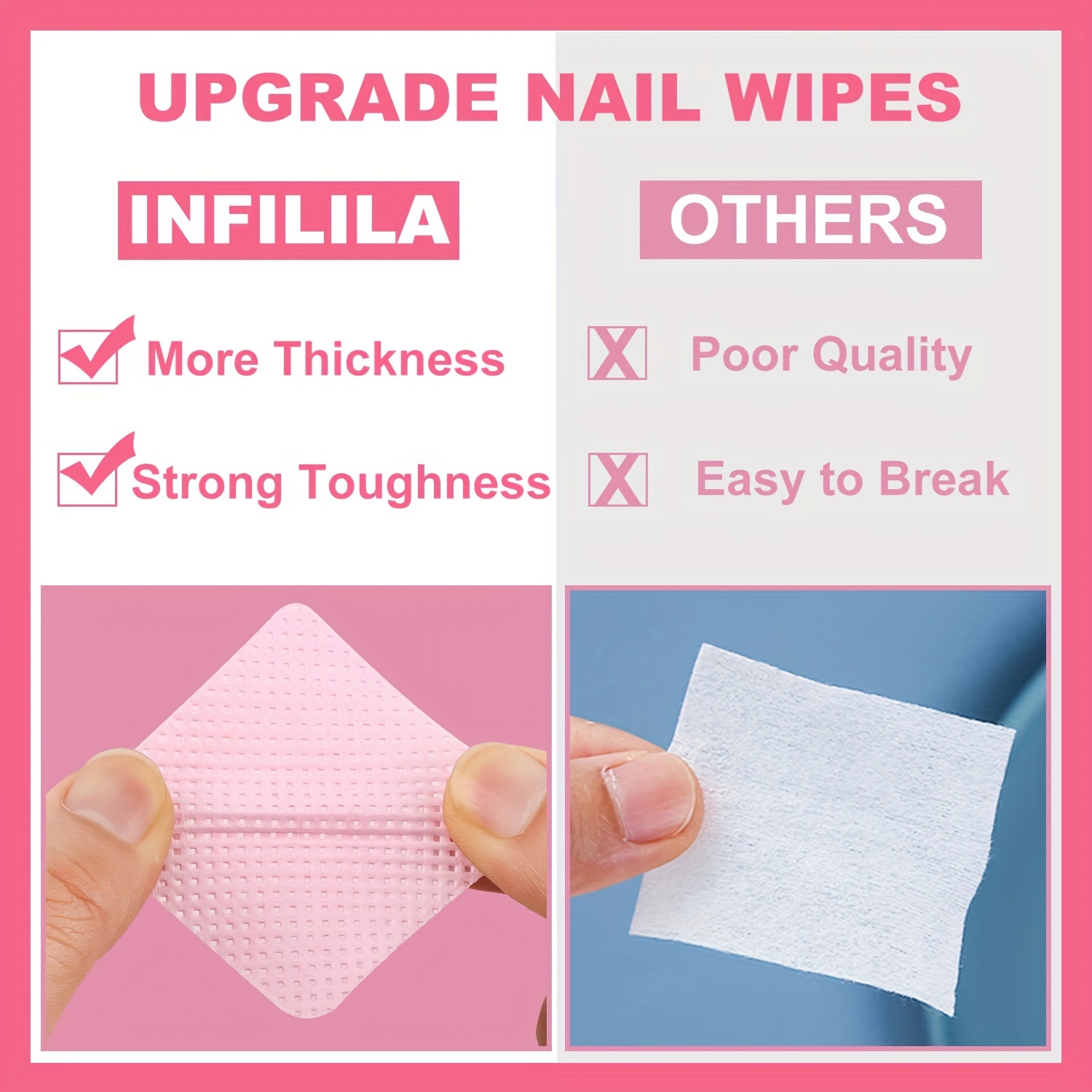 20/600pcs Lint-Free Nail Wipes - Nail Art Remove incelemesi ve fiyatı
