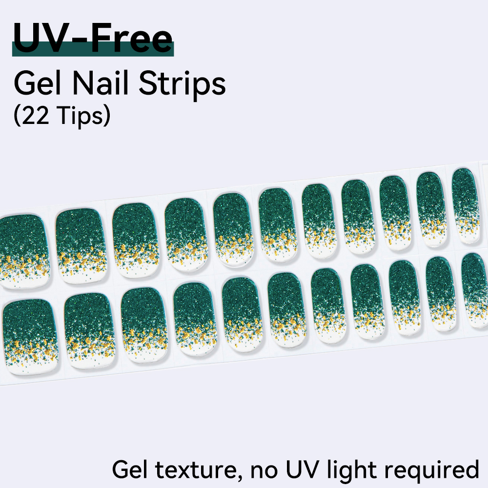 UV FREE Gel Nail Strips 22 Tip - Nail Art Ombre Glitter incelemesi ve fiyatı