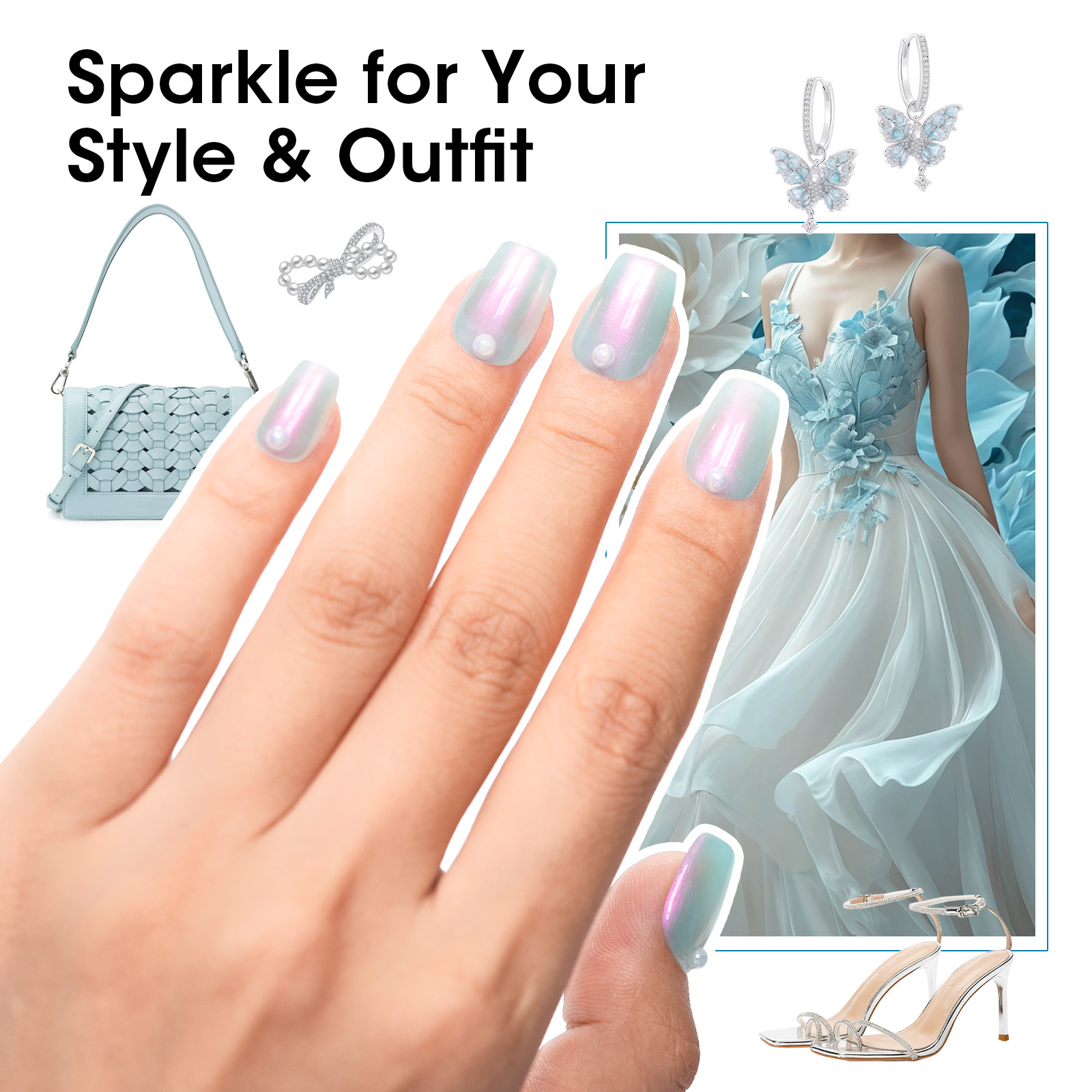 Gel Polish Set 3Pcs 10ml Chame - Nail Art Ombre Glitter incelemesi ve fiyatı