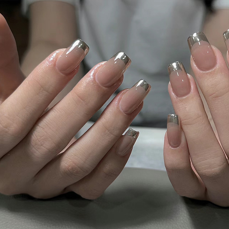 24Pcs Medium Coffin Press on N - Nail Art Ombre Glitter incelemesi ve fiyatı