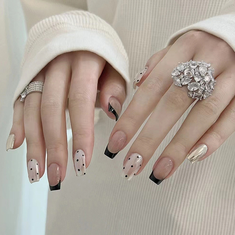 24Pcs Medium Coffin Press on N - Nail Art Ombre Glitter incelemesi ve fiyatı