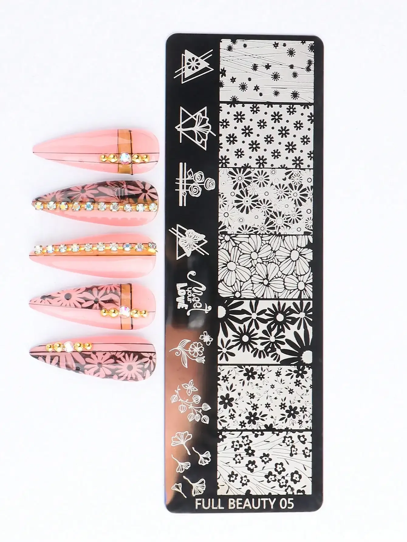 1pc Vintage Daisy Flower Nail  - Nail Art Vintage incelemesi ve fiyatı