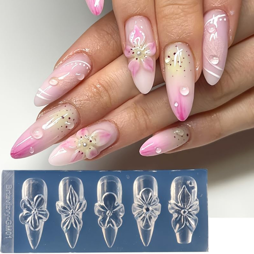 Floral 3D Nail Art Silicone Mo - Nail Art Vintage incelemesi ve fiyatı