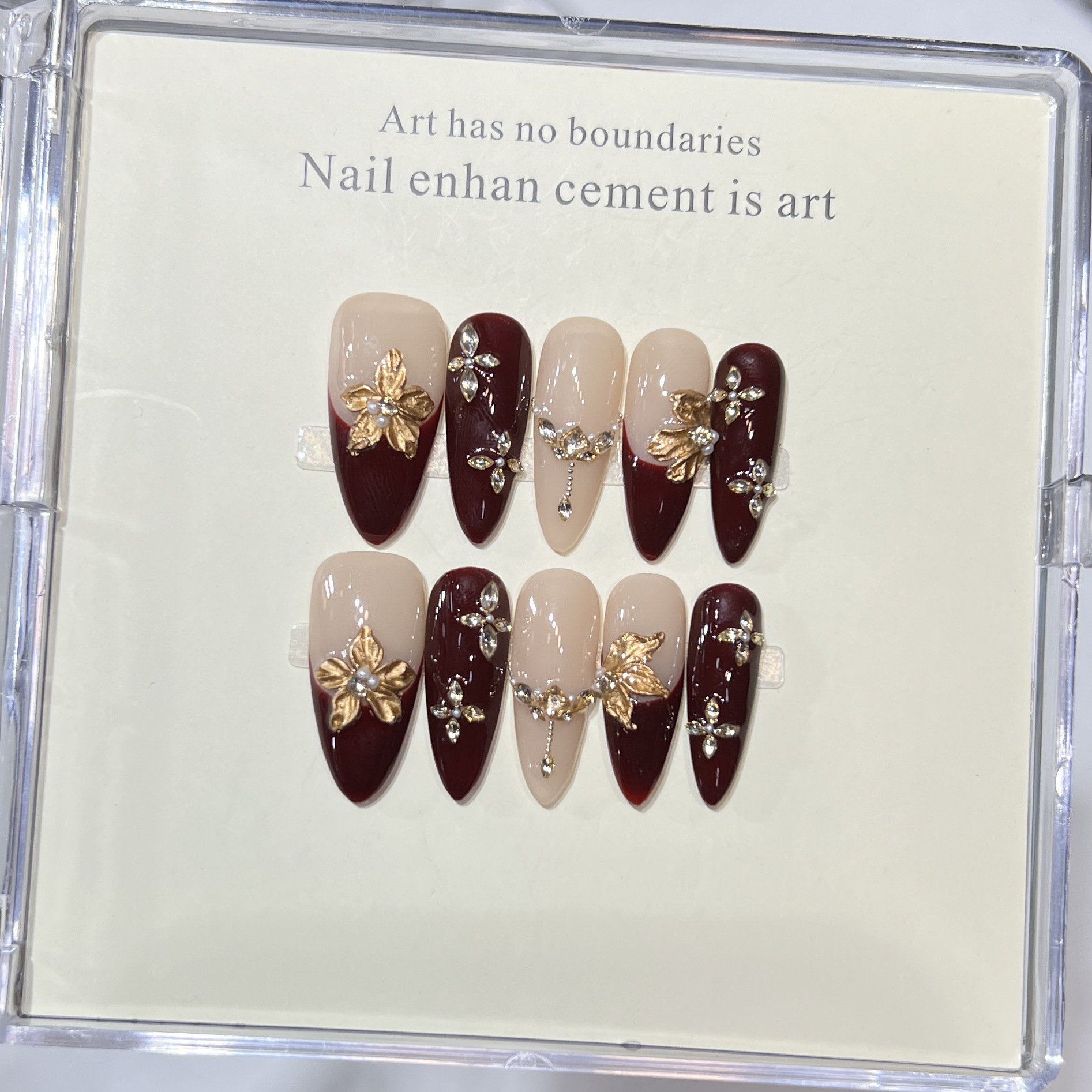 10Pcs Handmade Elegant French  - Nail Art Flower incelemesi ve fiyatı