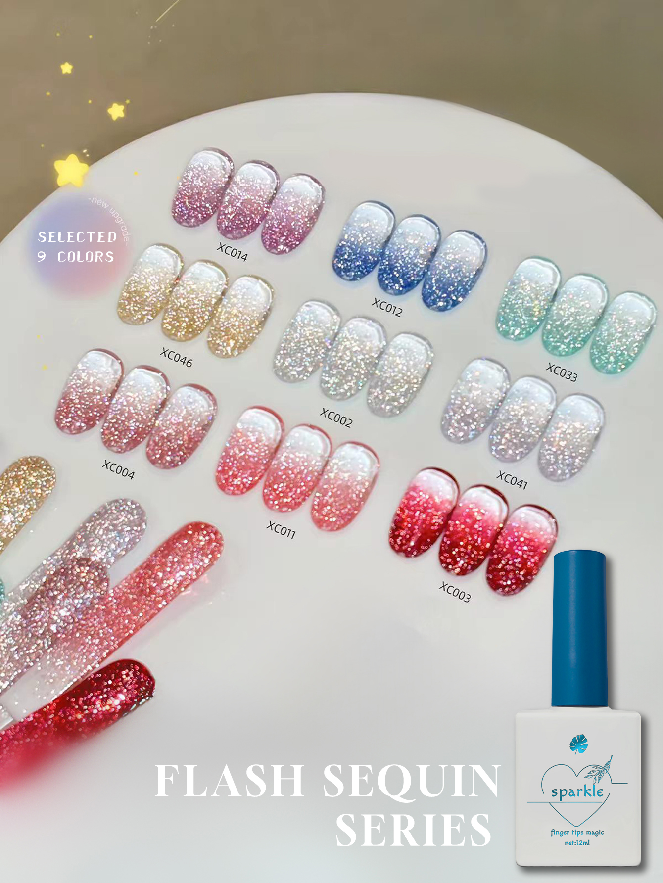 12ml Clear Base Sparkle Glitte - Nail Art Ombre Glitter incelemesi ve fiyatı