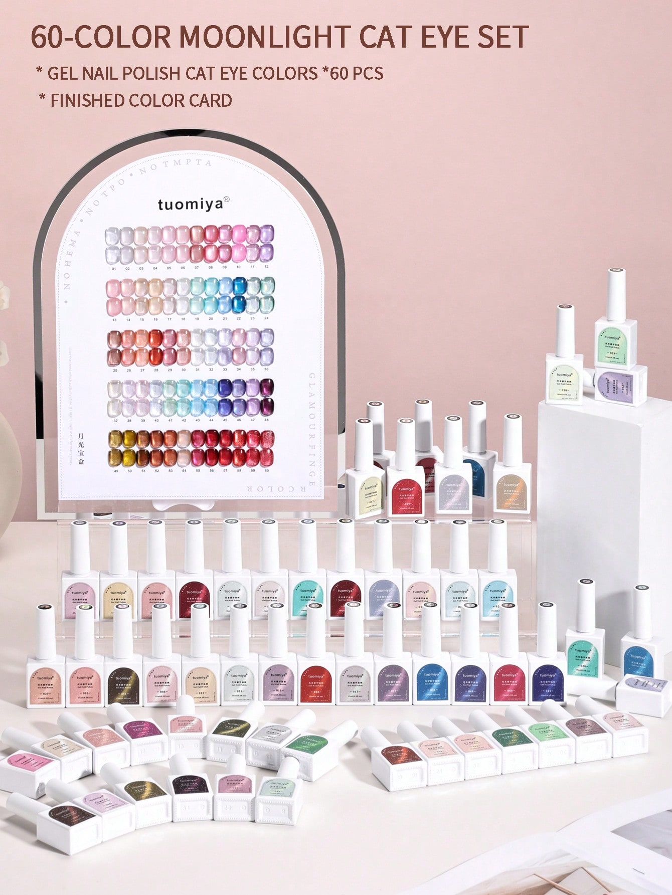 60-color Moonlight Cat Eye nai - Nail Gel Polish Set incelemesi ve fiyatı